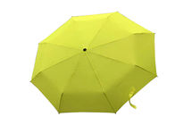 الأصفر أضعاف مظلة ، خفيفة الوزن قابلة للطي مظلة قوية الإطار المزود