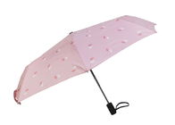 مظلة سفر مدمجة باللون الوردي ، مظلة سفر شمس ، مقبض مطاطي المزود