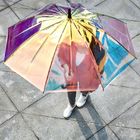 مظلات معدنية مطرقة بلاستيكية شفافة ، مظلة بلاستيكية شفافة مظلة المطر المزود