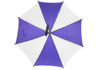 مظلات غولف مطبوعة باللون الأبيض الأرجواني مقبض هوك بلاستيكي 10 ملم رمح معدني المزود