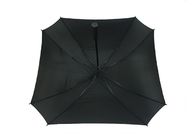 مظلات سوداء مطبوعة للجولف مربعة الشكل الألياف الزجاجية الأضلاع مقبض مطاطي المزود