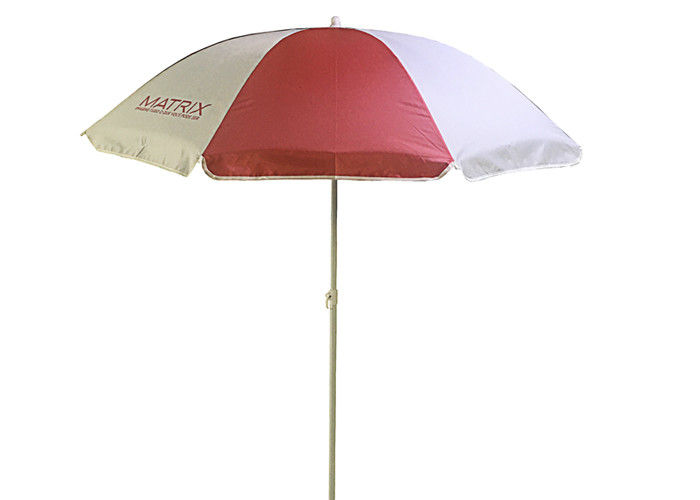 تخصيص شعار تصميم المحمولة مظلة الشاطئ 3.00mm الأضلاع أقمشة بوليستر المزود