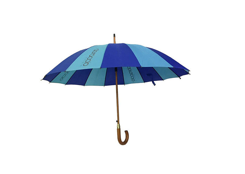 J شكل مظلة خشبية عصا ، مظلة المطر مقبض خشبي رمح أسود المزود