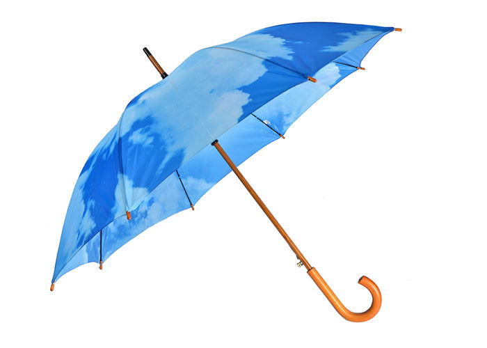 بوليستر Pongee هدايا ترويجية مظلات ، مظلات جولف مع شعار المزود